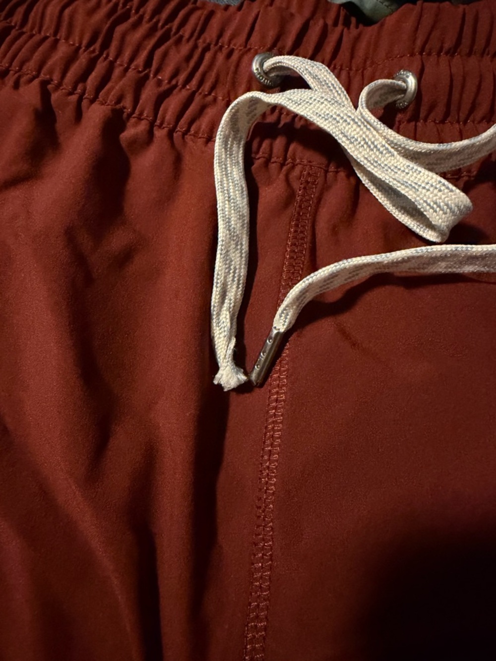 Vuori Women's Athletic Shorts - Light Blue & Brick Red - Picture 6 of 6
